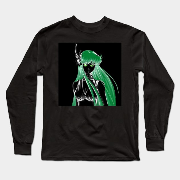 dark palutena athena Long Sleeve T-Shirt by jorge_lebeau